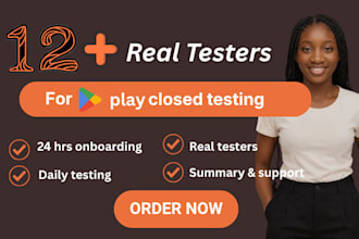 provide 12 testers for google play closed testing