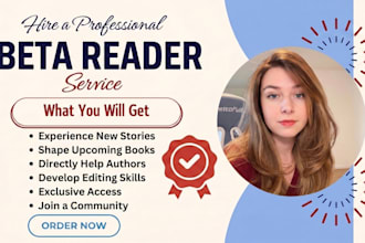 beta read your fiction or non fiction manuscript critique feedback