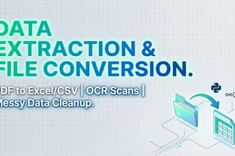 extract data and convert unstructured files into clean excel tables