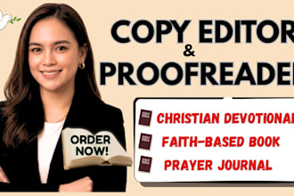 copy edit and proofread your christian devotional or faith based book
