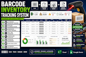 create a barcode inventory tracking system in excel or google sheets