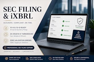 do sec compliance, xbrl tagging, and edgar filing for 10k, 10q, 8k