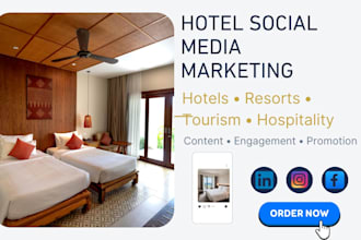 be your social media marketing manager for hotels, hospitality and tourism