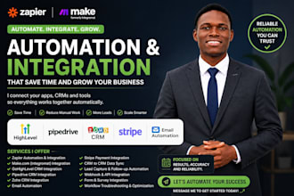 integrate gohighlevel zapier make pipedrive zoho realtor agencies CRM automation
