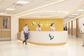 do 2d,3d hospital design pharmacy laboratory theater room cgi clinic heath care