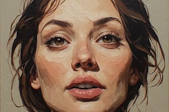 paint a real oil portrait painting on art