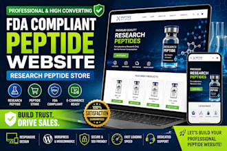 build fda compliant peptide website, research peptide store
