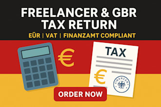 file your german freelancer and gbr tax return, eur vat finanzamt compliant
