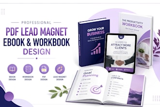 design pdf lead magnet design, ebook, workbook, and pdf design