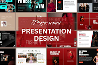 design presentation portfolio powerpoint template fashion and fitness slides
