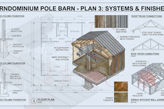 create detailed barndominium pole barn building plans