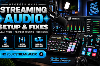 setup goxlr rodecaster and fix obs streaming audio