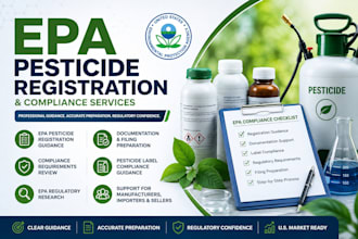handle epa registration, pesticide registration and compliance filing USA