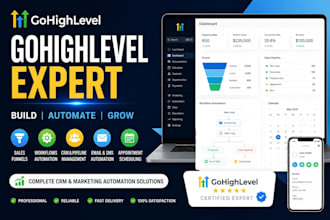 professionally build gohighlevel funnels and workflows