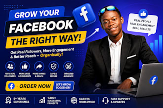 grow your facebook page with real followers and organic engagement