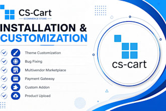 develop upgrade fix cs cart multi vendor ecommerce website addons stores shopify