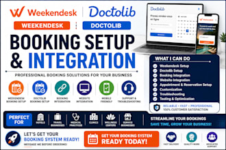 do weekendesk doctolib booking setup integration customization and website