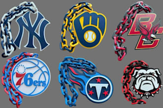 design custom hype chain 3d nfc keychain cuban pendant 3d jewelry 3d printing