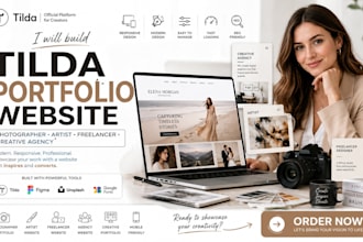 build photographer artist freelancer agency creative tilda portfolio website