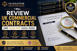 review UK commercial contracts and highlight legal risks