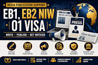 write and publish eb1a, eb2 niw and 01 visa media publications