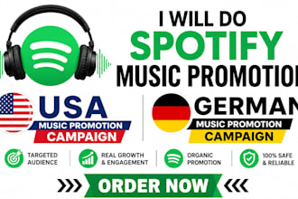 do USA spotify music promotion and german music promotion