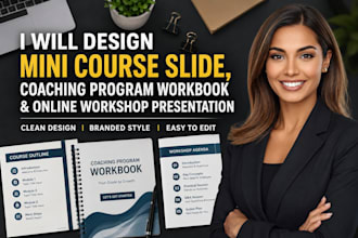design mini course slide coach program workbook for online workshop presentation
