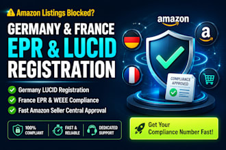 handle germany france epr registration, lucid, weee, and amazon compliance
