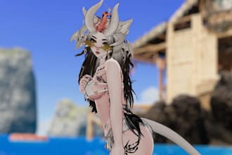 make a 3d vtuber model, furry fursona, vrchat ready in unity vrm