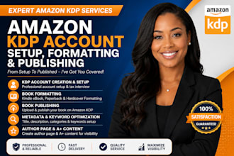 create and setup amazon KDP account, format and publish your book