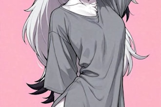 draw custom furry, fursona, kemono and anthro character art