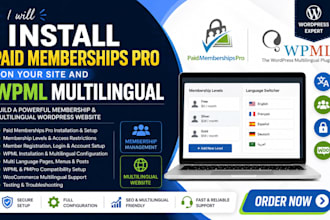install paid membership pro on your site and wpml multilingual