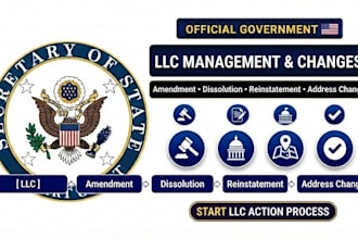 handle llc amendment dissolution reinstatement address change