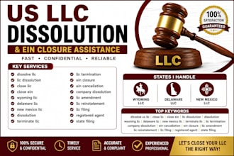dissolve llc, close llc, file llc dissolution and close ein