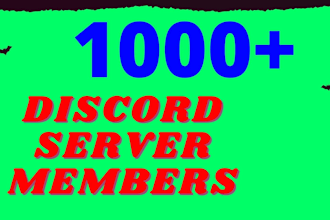 add 1000 organic discord server members