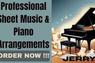 professionally transcribe your song into piano sheet music