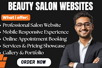 build a professional beauty salon website with online booking