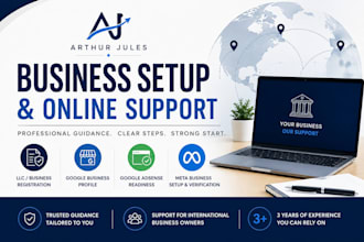 help with business setup, google profile, adsense and meta business