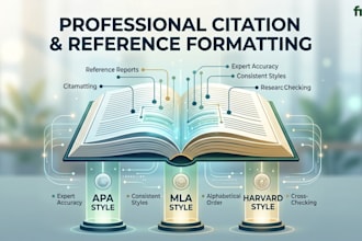 format your references and citations in apa, mla, or harvard style