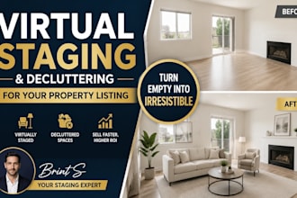 do virtual staging and decluttering for your property listing