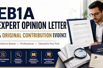 draft an eb1a expert opinion letter for original contribution evidence
