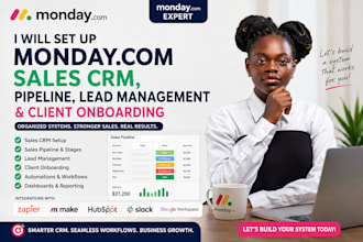 automate your monday com crm with ai zapier, make and integrations