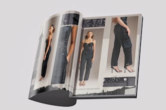design a luxury fashion lookbook and editorial catalog