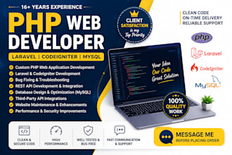 be your expert PHP developer for web application development