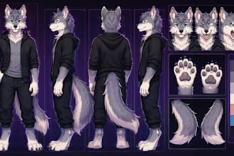 create furry reference sheet furry ref sheet anthro oc nsfw fursona ref sheet