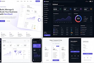 build a modern saas web application and dashboard