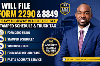 file form 2290 8849 heavy highway vehicle use tax stamped schedule and truck tax