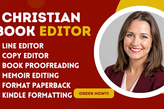christian book copy editor novel kindle paperback formatting memoir editing