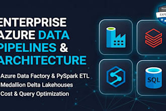 build enterprise azure data pipelines, lakehouse, and etl