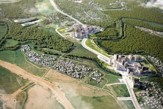 redo urban master plan concept, site development plans, housing community render